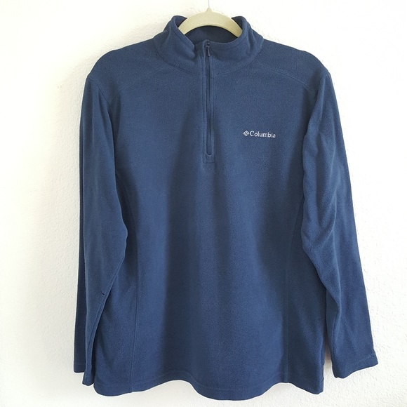Columbia Half Zip Pullover Fleece Sweater Jacket in Blue Men/'s Medium